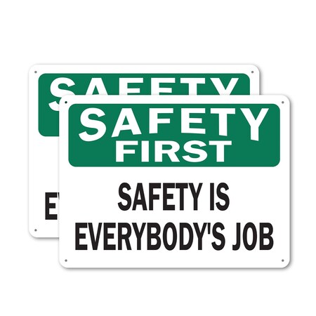 Signmission Safety Culture Sign, 18 in Width, Aluminum, Rectangle OS-2PACK-SF-A-1218-L-19601